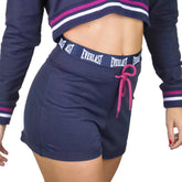 Shorts Moletom Everlast - Azul / Rosa - Feminino